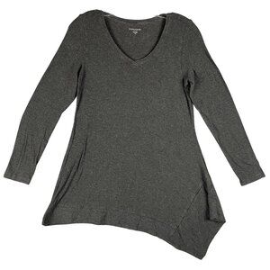 Eileen Fisher Top Womens Size S PS Gray Asymmetric Work Office Capsule Casual